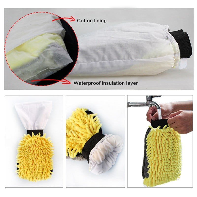 Super Large Size Extra Thick Waterproof Dual Sided Multipurpose Microfiber Gloves