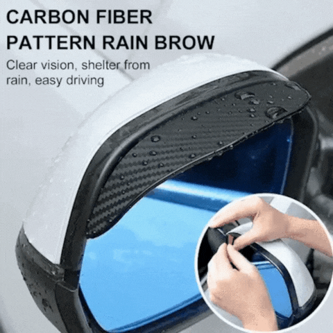 2Pcs Car Rear View Mirror Rain Eyebrow Visor