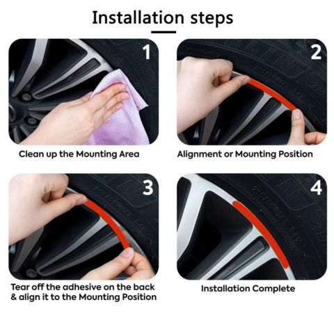 Tyre Glowing Light Sticker for Car, Bike & Cycle