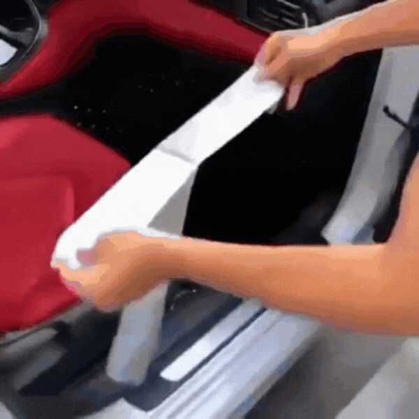 CARBON FIBER LEATHER DOOR SILL PROTECTOR (PACK OF 4 PCS)